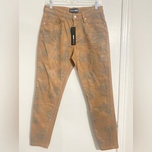 Fashion Nova Brown and Black Straight Leg Pants